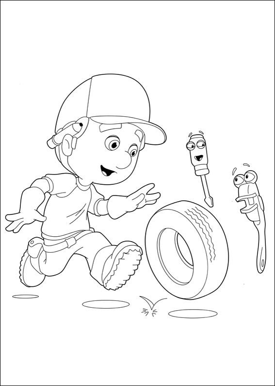 Plansa de colorat cu Handy Manny 25 18